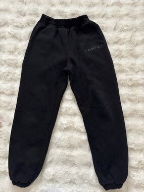Black 'Comfort' Elastic-Waist Sweatpants